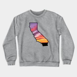 California Golden State Sunset Outline Crewneck Sweatshirt